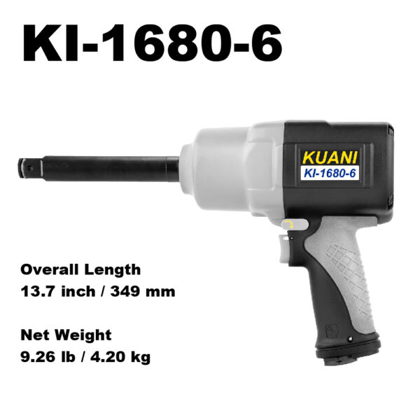 Kauni KI-1680-6 3/4" Sq. Dr. Super Duty Composite Air Impact Wrench