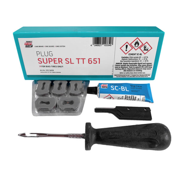 Rema Tip Top Super Sealastic, TT 651 Rubber Anchor Repair Kit for Motorcycle/Car