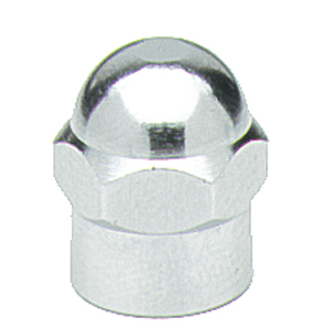 Chrome valve cap with hexagon head dome 