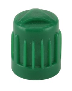 Green plastic valve cap