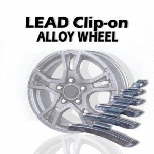 Lead clip-on wheel weight for alloy wheels