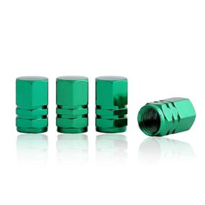 Chrome valve cap, green