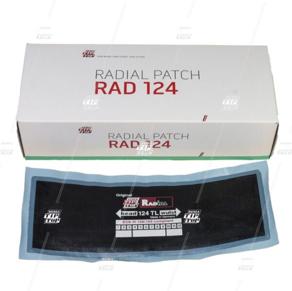 Rema Tip Top Radial Tyre Repair Patch RAD124 (220mm x 75mm) and box