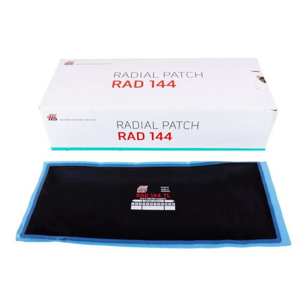 Rema Tip Top Radial Tyre Repair Patch, RAD144, and box